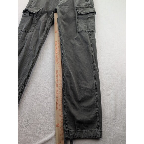 American Eagle Flex Cargo Pants Mens 32x34 Green Slim Straight With Ankle Ties - Picture 5 of 16